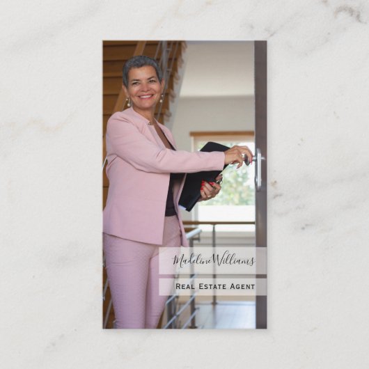 写真QRコード実在不動産代理店名刺 名刺 (正面)