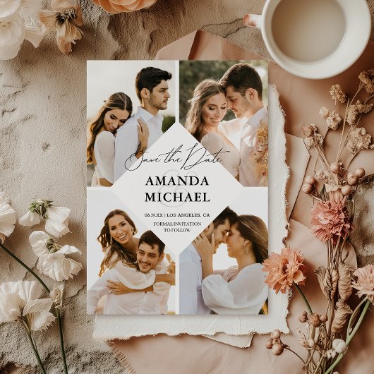 写真QRコード日付の保存招待状 招待状