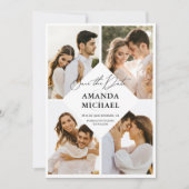 写真QRコード日付の保存招待状 招待状 (正面)