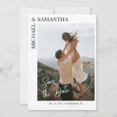 写真QRコード日付の保存 招待状 (正面)