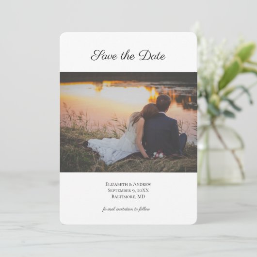 写真QRコード結婚式の日付を保存 セーブザデート (スタンド正面)