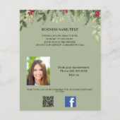 写真qrコード美しいメイクアップクリスマスプロモーション チラシ (正面)