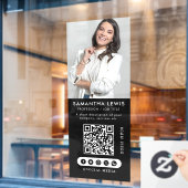 写真QRコード | ビジネスロゴ ウィンドウサイン (カフェ窓)