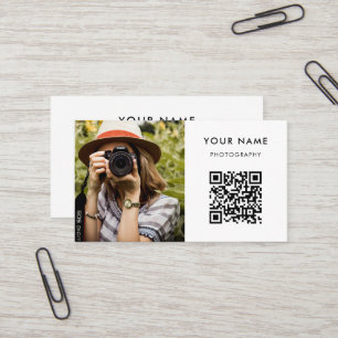 写真QRコード、写真家の写真撮影ビジネスC 名刺