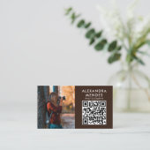 写真QRコード、写真家 名刺 (スタンド正面)