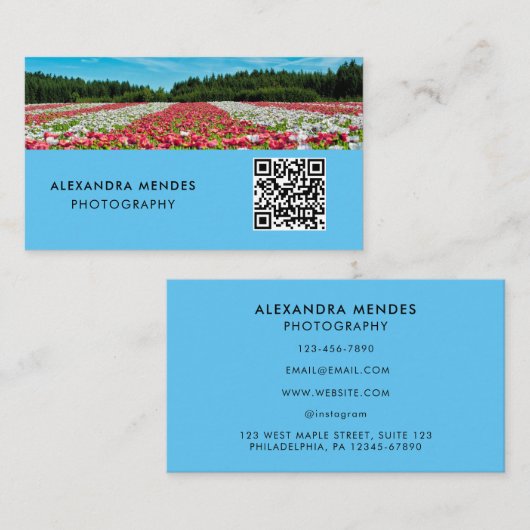 写真QRコード、写真家 名刺 (正面/裏面)