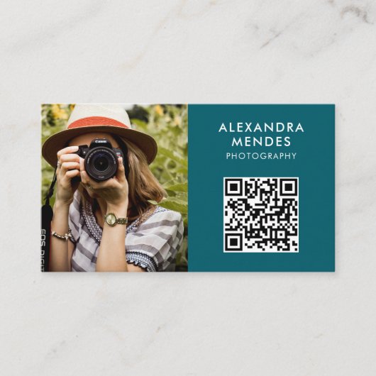 写真QRコード、写真家 名刺 (正面)