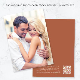 写真QRコードTerracotta背景Vellumオーバーレイ 招待状