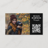 写真QRコー連絡ド付きランドスケープフォトグラファー 名刺 (正面)