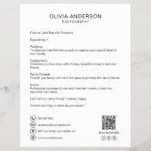 写真QRソーシャルメディアサービスフォトグラファー チラシ (裏面)