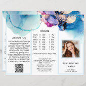 *~*写真QR三折パンフレット抽象芸術メニュー価格 (正面/裏面)