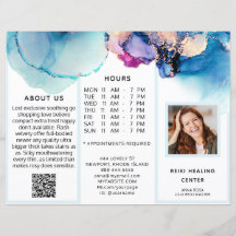 *~*写真QR三折パンフレット抽象芸術メニュー価格