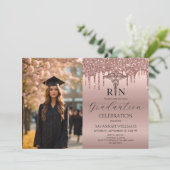 写真RN看護卒業お祝い 招待状 (スタンド正面)