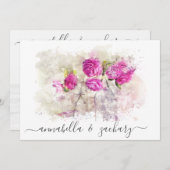 *~*写真RSVP QR AR26ヴィンテージウェディング 招待状 (正面/裏面)