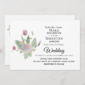 *~*写真RSVP - QR ROSE BOUQUET 結婚's AR12 招待状 (正面/裏面)