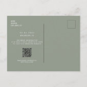 写真Sage日付のWebサイ結婚トQRコードを保存 案内ポストカード (裏面)