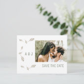 写真Sage日付のWebサイ結婚トQRコードを保存 案内ポストカード (スタンド正面)