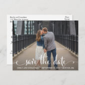 写真Save The Dateはがき、横写真 ポストカード (正面/裏面)