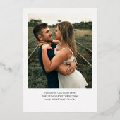 写真Save The Date モダン 結婚's |実在金ゴールド 箔招待状 (裏面)