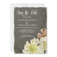 写真Save the Date モダン Painterly Flowers Art