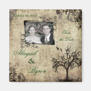 写真Save the Date 結婚's Magnet マグネット