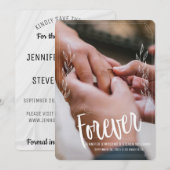 写真Save the Date foreverデザイン 招待状 (正面/裏面)
