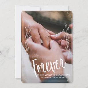 写真Save the Date foreverデザイン 招待状