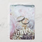 写真Save the Date foreverフローラデザイン 招待状 (正面/裏面)