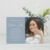 写真Something Blue Before I Doブライダルシャワー 招待状 (スタンド正面)
