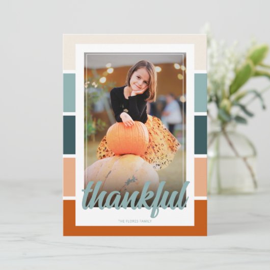 写真Thanksgivingグリーティングカードディナー招待状 招待状 (スタンド正面)