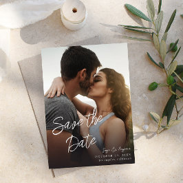 写真Vシックモダン4 LG日付を保存 招待状