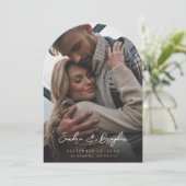 写真V モダン Chic 8 Save the Date Arch 招待状 (スタンド正面)