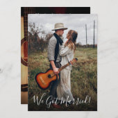 写真Weギタ得ー結婚した・カントリー・ウェディング 招待状 (正面/裏面)