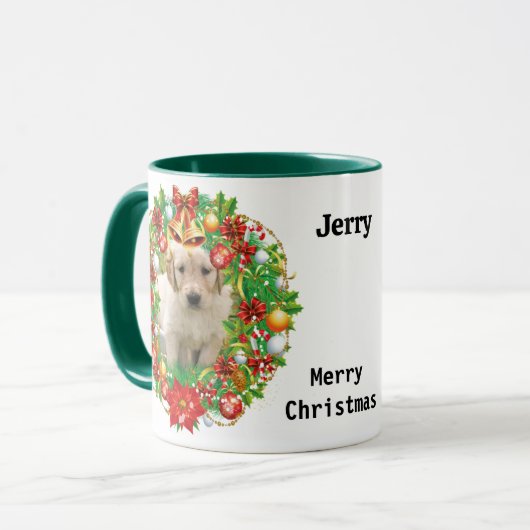 写真x 2 Christmas Gift Dog Mom Coffee マグカップ (正面左)