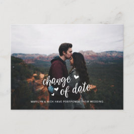 写結婚真の延長とかわいいデートチェンジ ポストカード