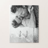 写結婚真モダン記念品 ジグソーパズル (縦)