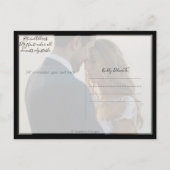 写結婚真赤面愛感謝していと 案内ポストカード (裏面)