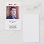 写縁ど真名刺（赤）破線 名刺 (正面/裏面)