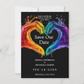 🌈写❤️真LGBTQプライドハート結婚付 セーブザデート (正面)