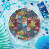 冠にフクロウ ペーパープレート (パーティー)