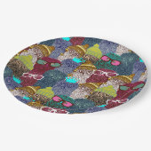 冠にフクロウ ペーパープレート (アングル)