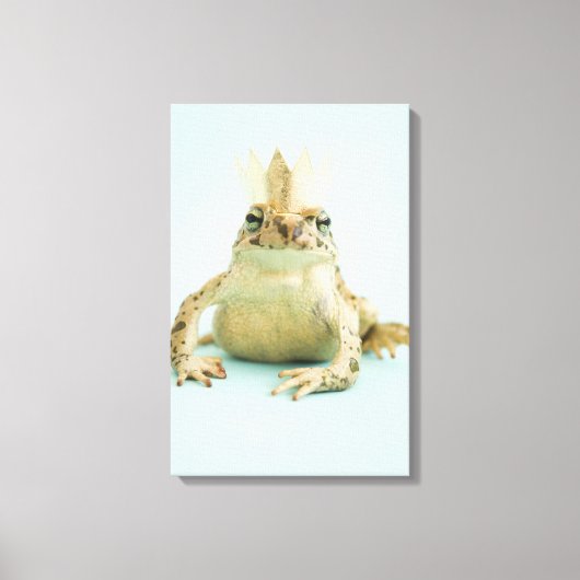 冠をかぶったカエル キャンバスプリント (正面)