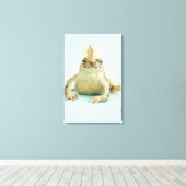 冠をかぶったカエル キャンバスプリント (インサイチュ (ウッドフロア))