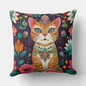 冠をかぶった宝石をちりばめた猫 クッション (裏面)