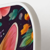 冠をかぶった宝石をちりばめた猫 ピックルボールラケット (左詳細)