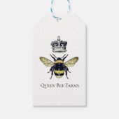 冠を持つ養蜂場または農場 ギフトタグ (正面)