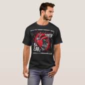 冠動脈バイパス開動脈ハート手術遺族 Tシャツ (正面フル)