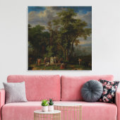 冠婚葬祭を伴うアルカディアンランドスケープ キャンバスプリント (インサイチュ (リビング))