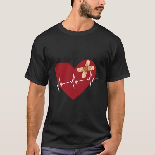 冠状動脈疾患 バイパス手術 オープンハート 手術 Tシャツ (正面)