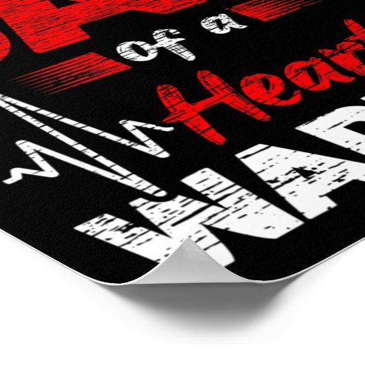 冠誇りを持った状ハートパパ ポスター (角)